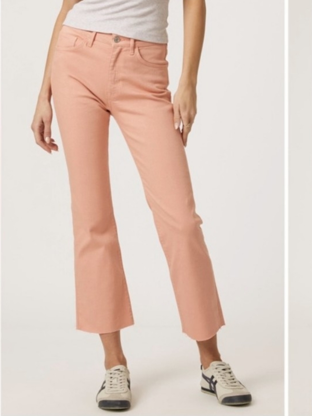 Mavi Anika High Rise Crop Flare Jeans In Peach sz 32 × 27